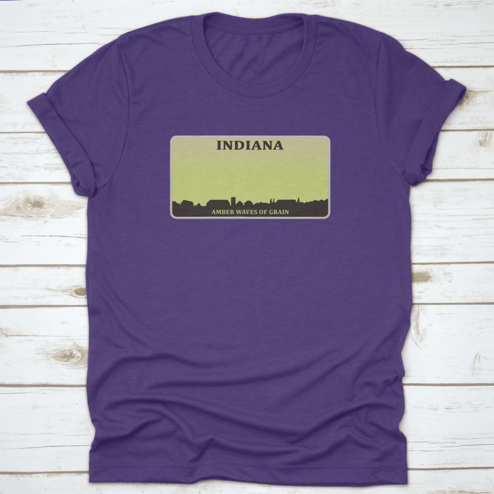 An isolated Indiana license plate design on a white background, showcasing vibrant colors and detailed graphics.