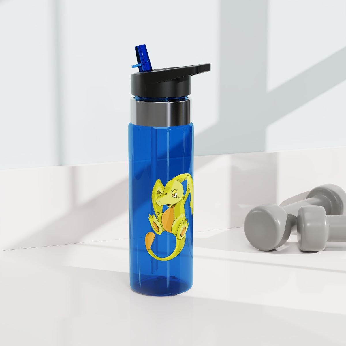Lighender Kensington Tritan™ Sport Bottle in vibrant colors with a carabiner hook, showcasing its lightweight and durable design.