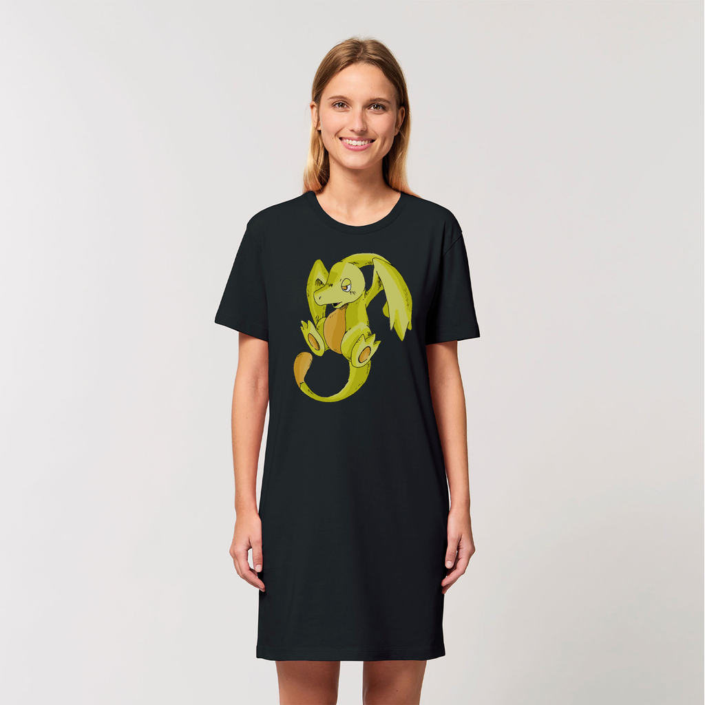 Lighender Organic T-Shirt Dress made from 100% organic cotton, featuring a soft-hand feel and stylish design.
