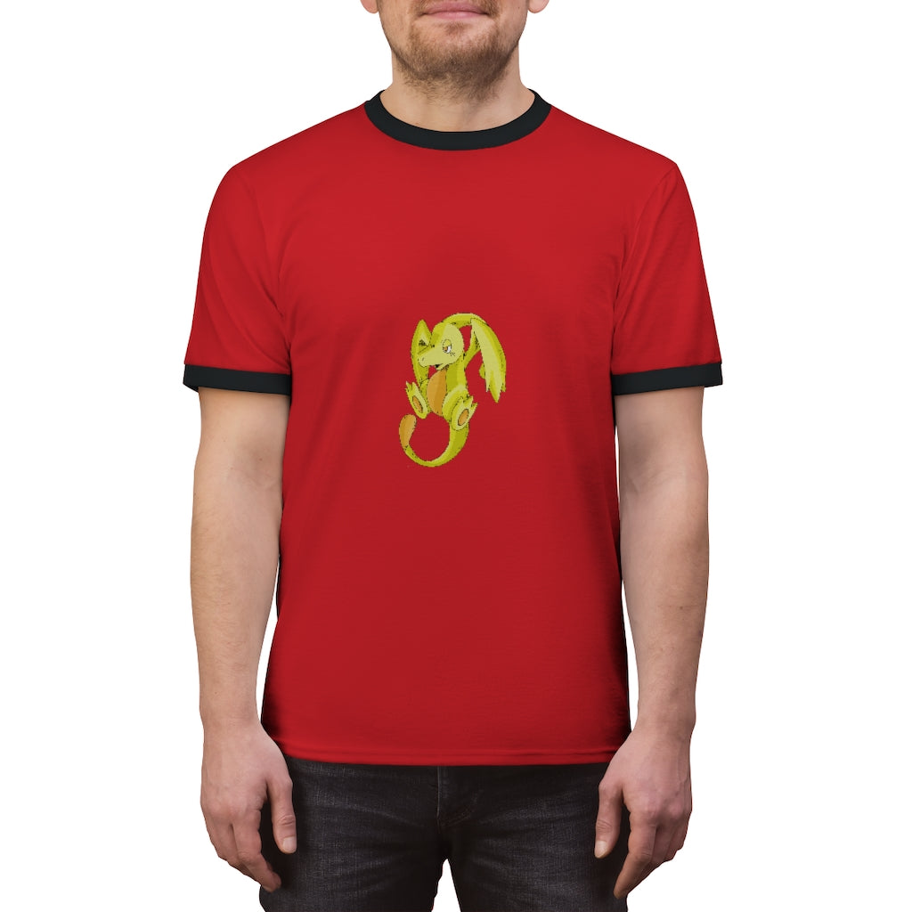 Lighender Unisex Ringer Tee showcasing its lightweight fabric and stylish design in various colors.