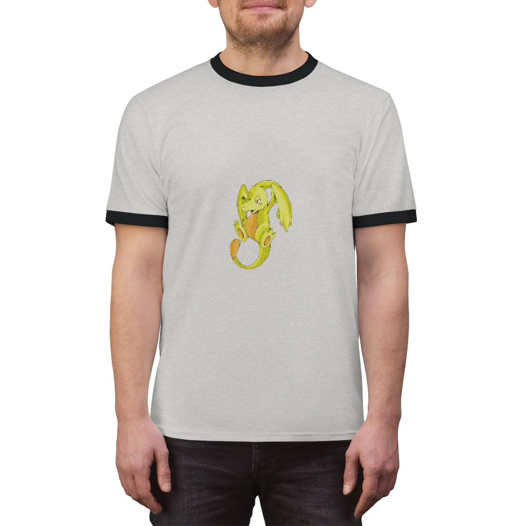 Lighender Unisex Ringer Tee showcasing its lightweight fabric and stylish design in various colors.