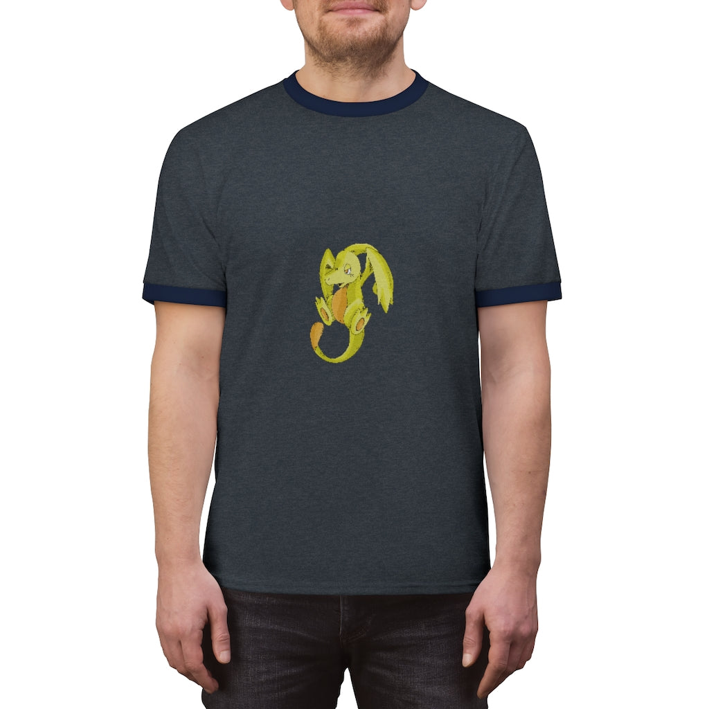 Lighender Unisex Ringer Tee showcasing its lightweight fabric and stylish design in various colors.