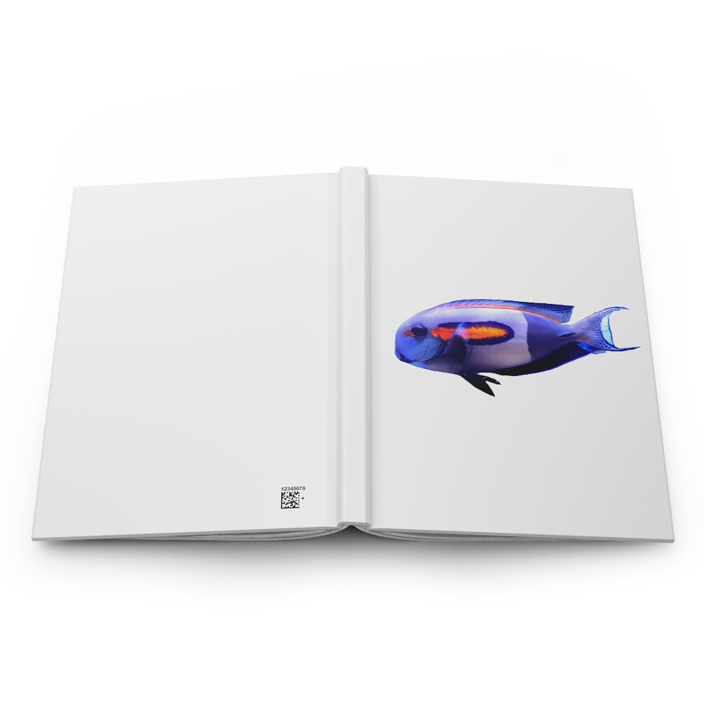 Light White Fish Hardcover Journal with matte finish, customizable covers, and lined pages, perfect for personal journaling.