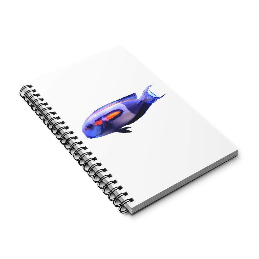 Light White Fish Spiral Journal featuring a unique fish design on the cover, available in various styles for versatile journaling.