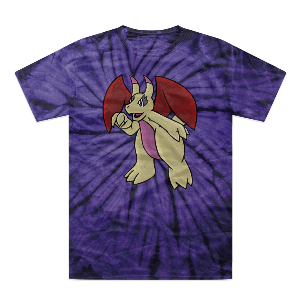 Liloongo Tonal Spider Tie-Dye T-Shirt featuring a unique hand-dyed design in vibrant colors, made from 100% heavyweight cotton.