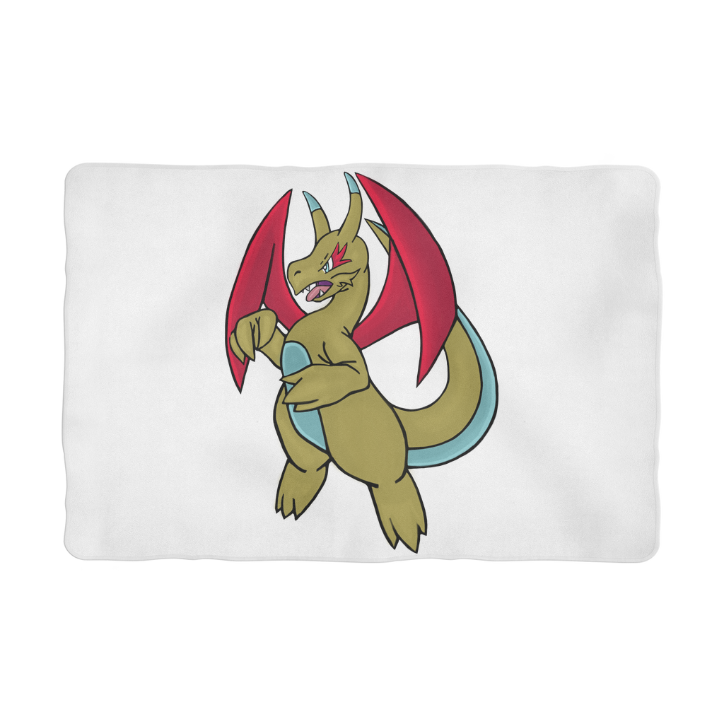 Liloongoga Sublimation Pet Blanket made of soft 100% polyester polar fleece, featuring a stylish design with a white back.