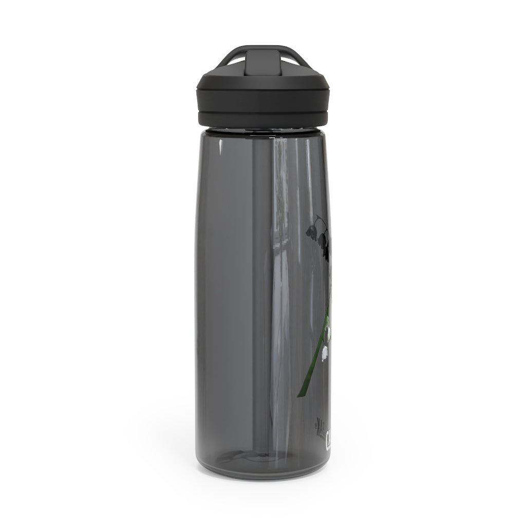 Lilly CamelBak Eddy® Water Bottle in 20oz and 25oz sizes, showcasing its durable Tritan™ material and spill-proof design.