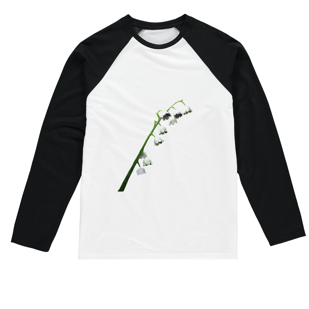 Lilly Sublimation Baseball Long Sleeve T-Shirt featuring a crew neck and long sleeves, designed for sublimation printing with a stylish fit.