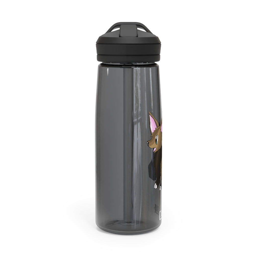 Lipgirl CamelBak Eddy® Water Bottle in 20oz and 25oz sizes, made from durable Tritan™ material, featuring a screw-on lid and spill-proof biting valve.