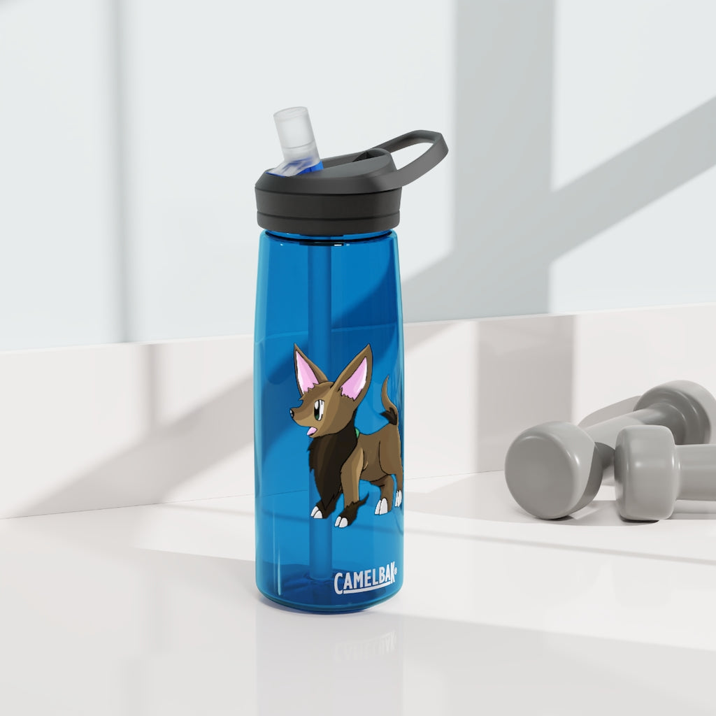 Lipgirl CamelBak Eddy® Water Bottle in 20oz and 25oz sizes, made from durable Tritan™ material, featuring a screw-on lid and spill-proof biting valve.
