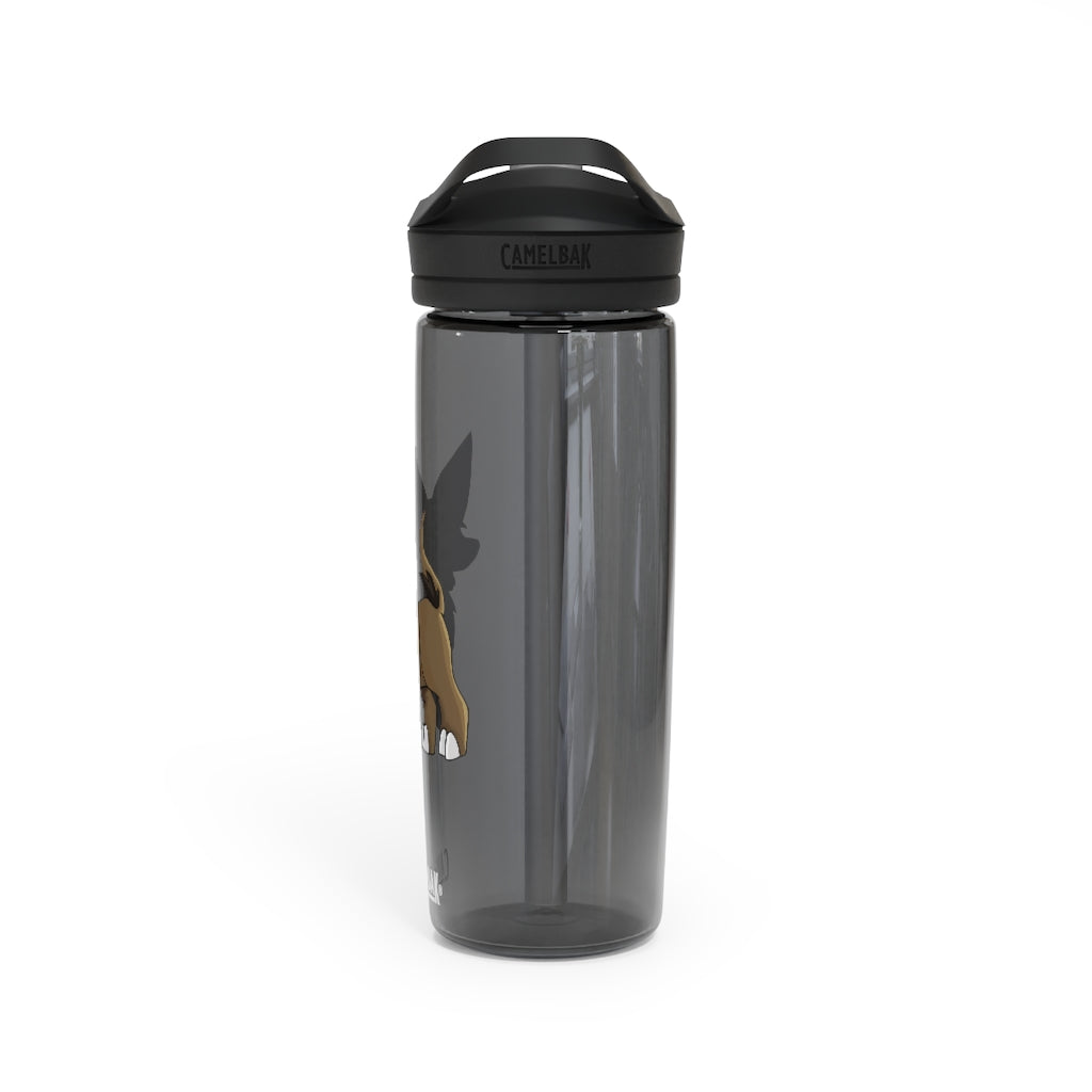 Lipgirl CamelBak Eddy® Water Bottle in 20oz and 25oz sizes, made from durable Tritan™ material, featuring a screw-on lid and spill-proof biting valve.