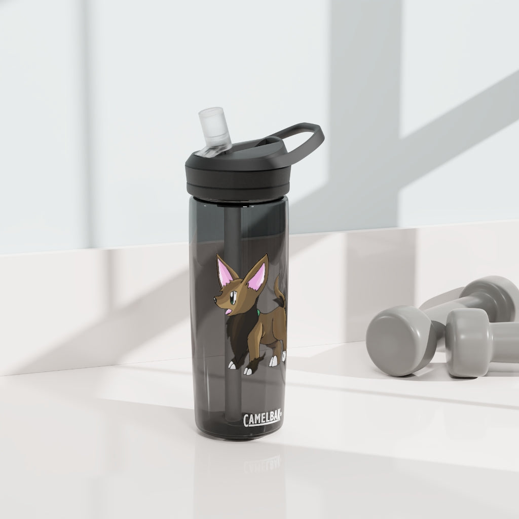 Lipgirl CamelBak Eddy® Water Bottle in 20oz and 25oz sizes, made from durable Tritan™ material, featuring a screw-on lid and spill-proof biting valve.