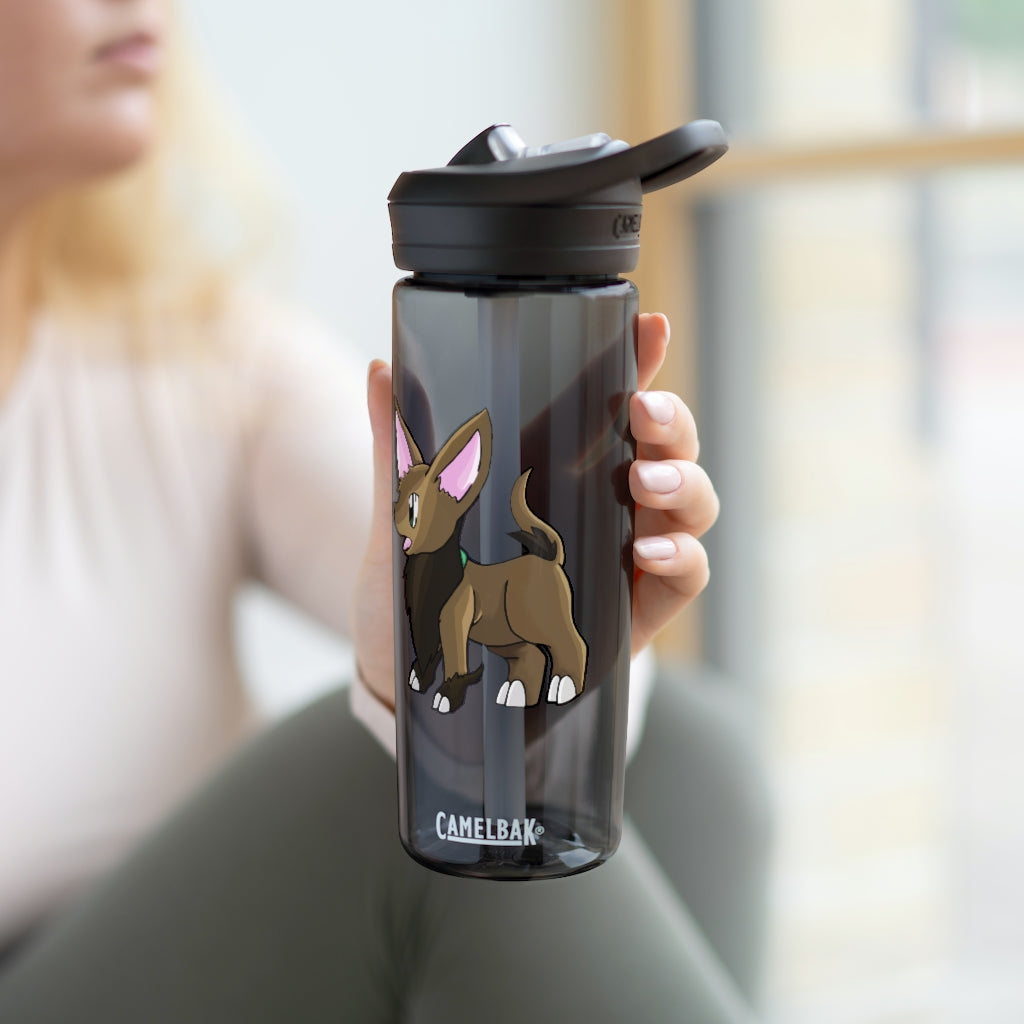 Lipgirl CamelBak Eddy® Water Bottle in 20oz and 25oz sizes, made from durable Tritan™ material, featuring a screw-on lid and spill-proof biting valve.