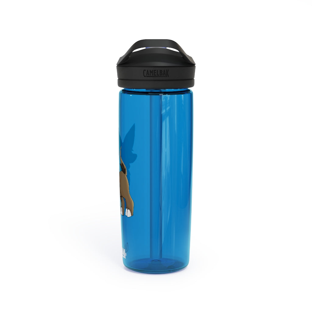 Lipgirl CamelBak Eddy® Water Bottle in 20oz and 25oz sizes, made from durable Tritan™ material, featuring a screw-on lid and spill-proof biting valve.