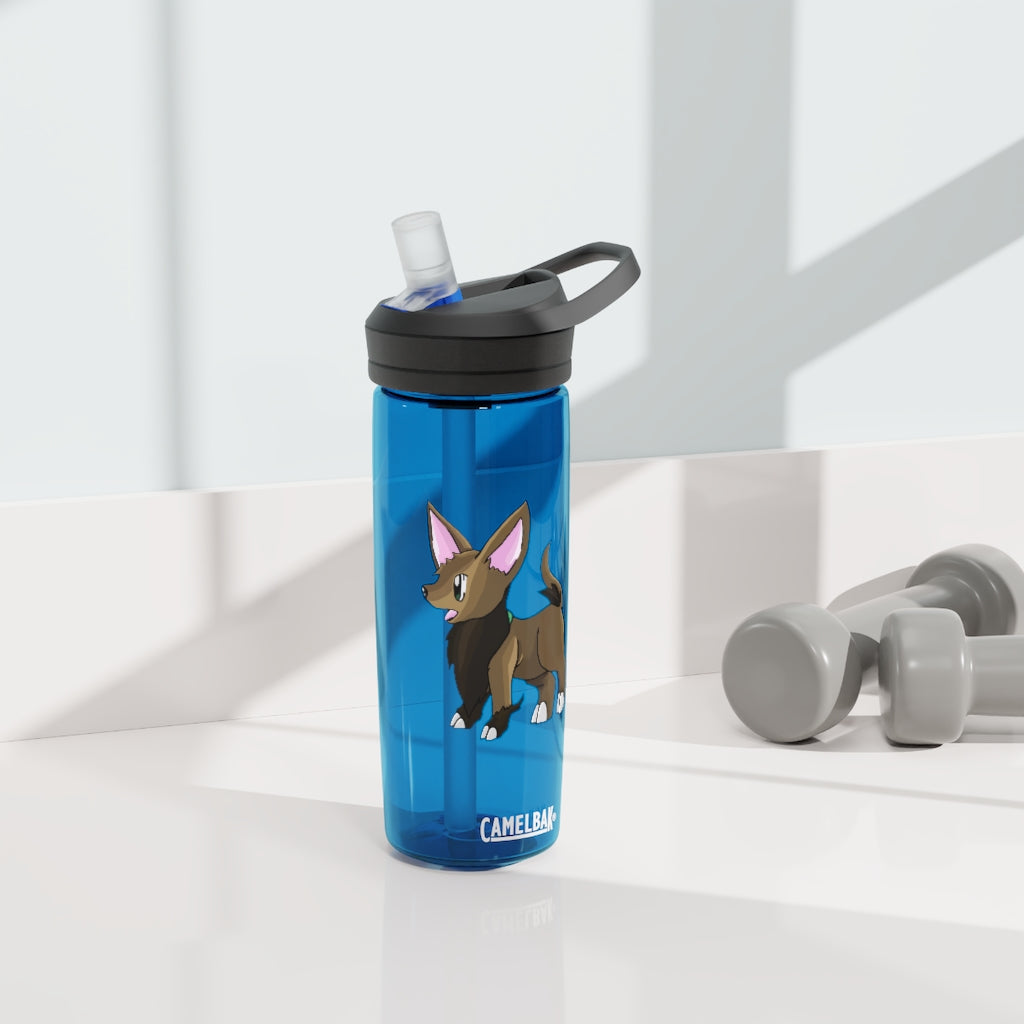 Lipgirl CamelBak Eddy® Water Bottle in 20oz and 25oz sizes, made from durable Tritan™ material, featuring a screw-on lid and spill-proof biting valve.