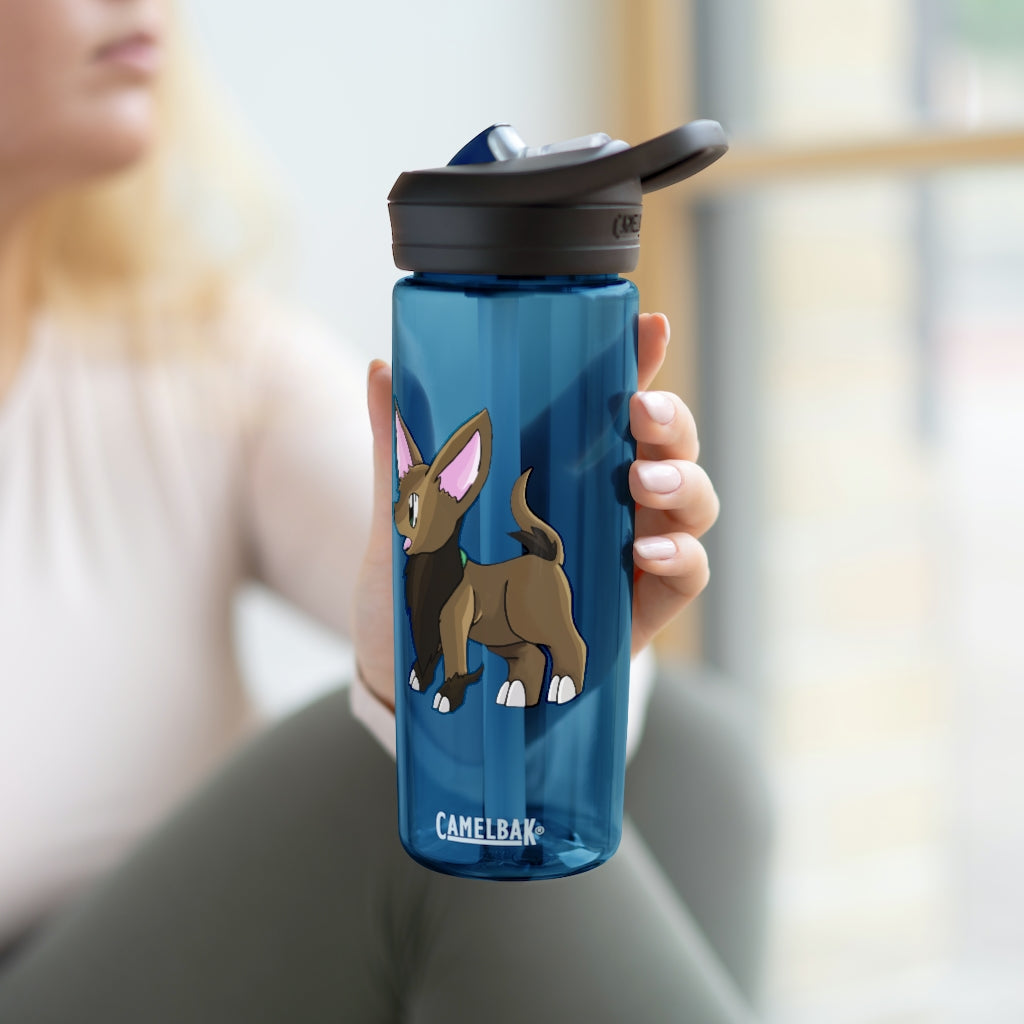 Lipgirl CamelBak Eddy® Water Bottle in 20oz and 25oz sizes, made from durable Tritan™ material, featuring a screw-on lid and spill-proof biting valve.