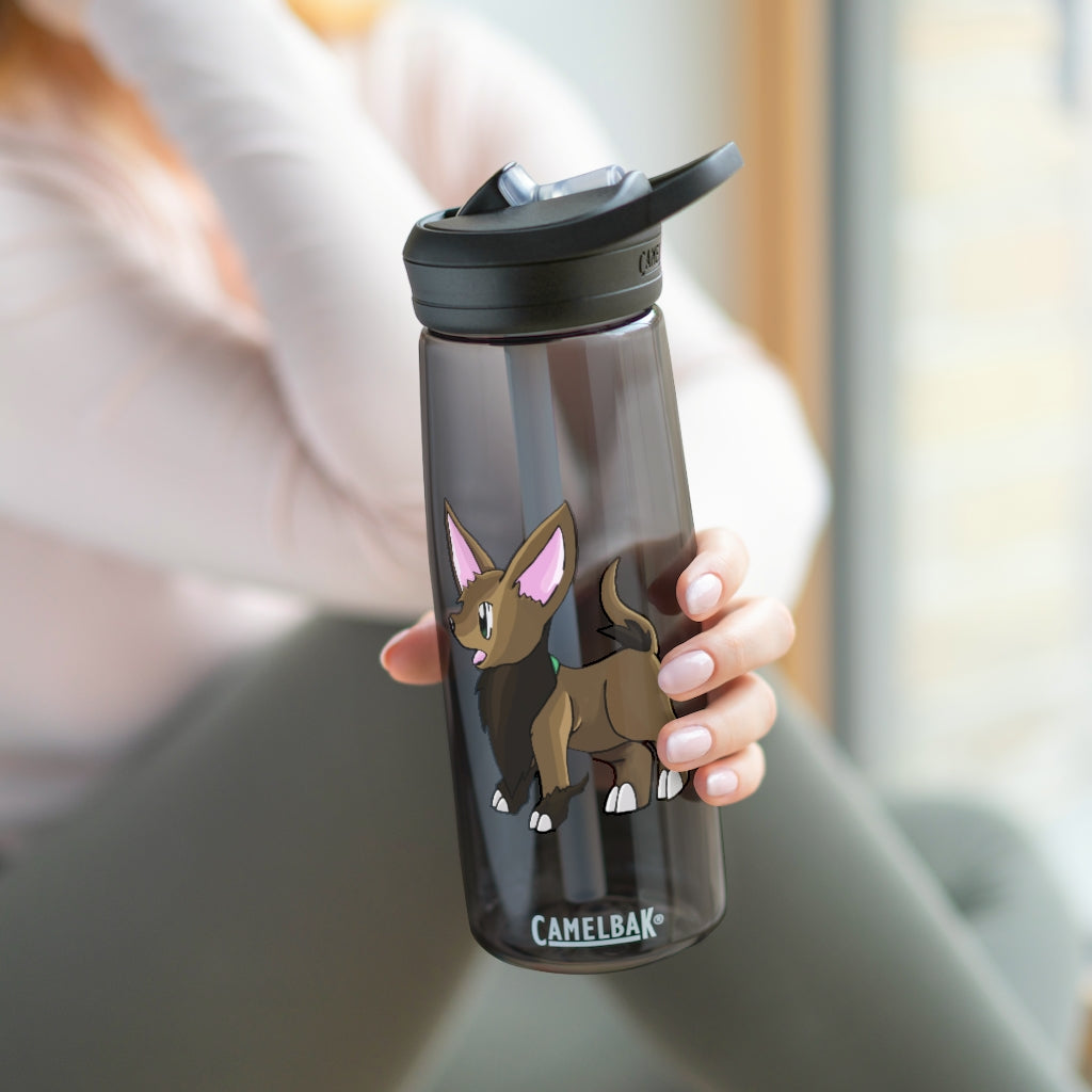 Lipgirl CamelBak Eddy® Water Bottle in 20oz and 25oz sizes, made from durable Tritan™ material, featuring a screw-on lid and spill-proof biting valve.
