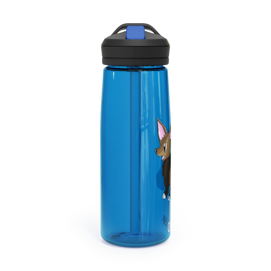 Lipgirl CamelBak Eddy® Water Bottle in 20oz and 25oz sizes, made from durable Tritan™ material, featuring a screw-on lid and spill-proof biting valve.