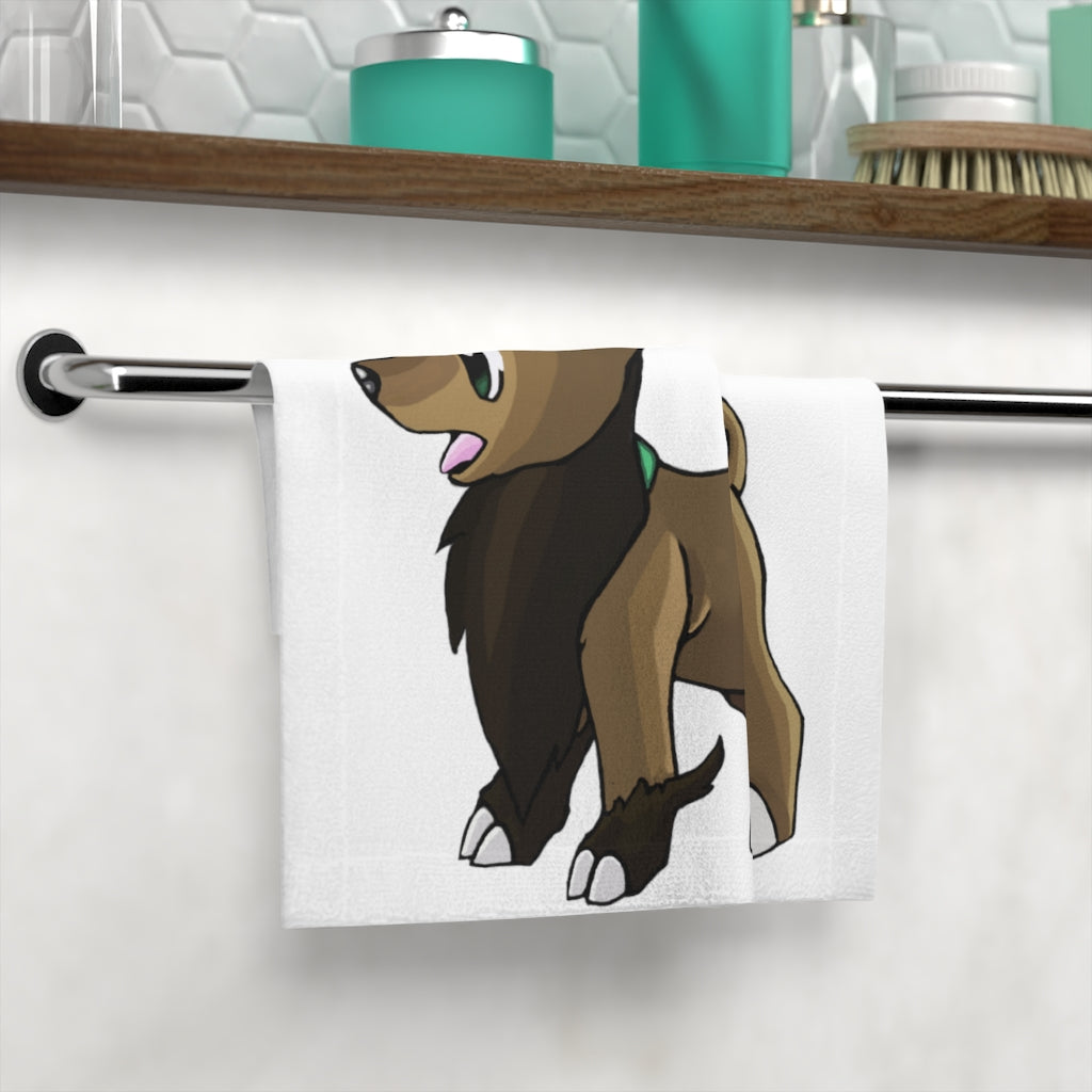 Lipgirl Face Towel featuring a vibrant one-sided print on a soft polyester blend front and absorbent cotton back, measuring 13x13 inches.