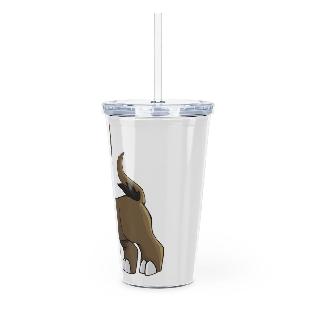 Lipgirl Plastic Tumbler with Straw, featuring a customizable design and double wall insulation, perfect for parties and gatherings.