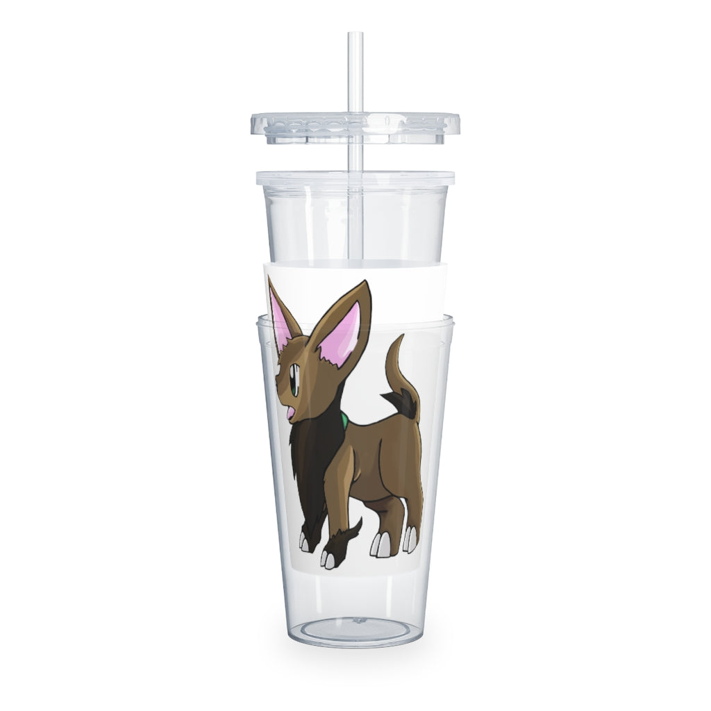 Lipgirl Plastic Tumbler with Straw, featuring a customizable design and double wall insulation, perfect for parties and gatherings.
