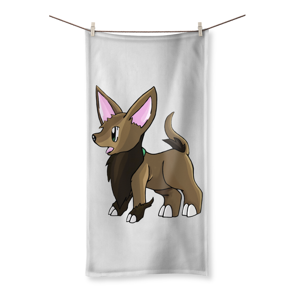 Lipgirl Sublimation All Over Towel featuring vibrant prints on one side and soft cotton backing on the other, available in multiple sizes.