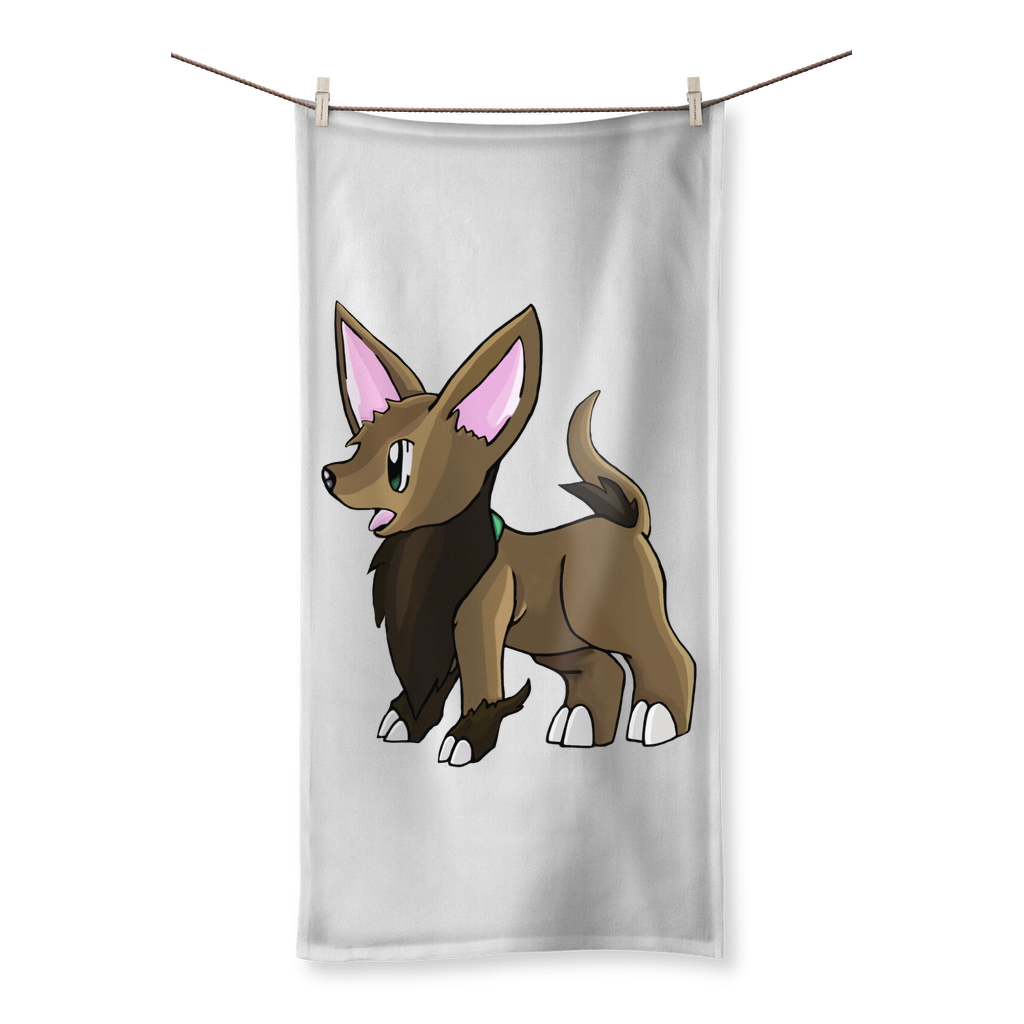 Lipgirl Sublimation All Over Towel featuring vibrant prints on one side and soft cotton backing on the other, available in multiple sizes.