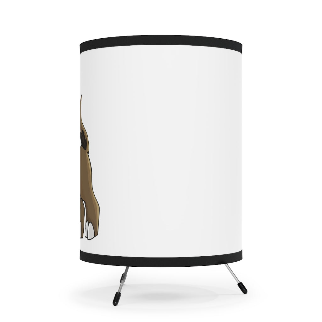 Lipgirl Tripod Lamp with a galvanized steel base and custom high-resolution printed shade, designed for US and CA sockets.