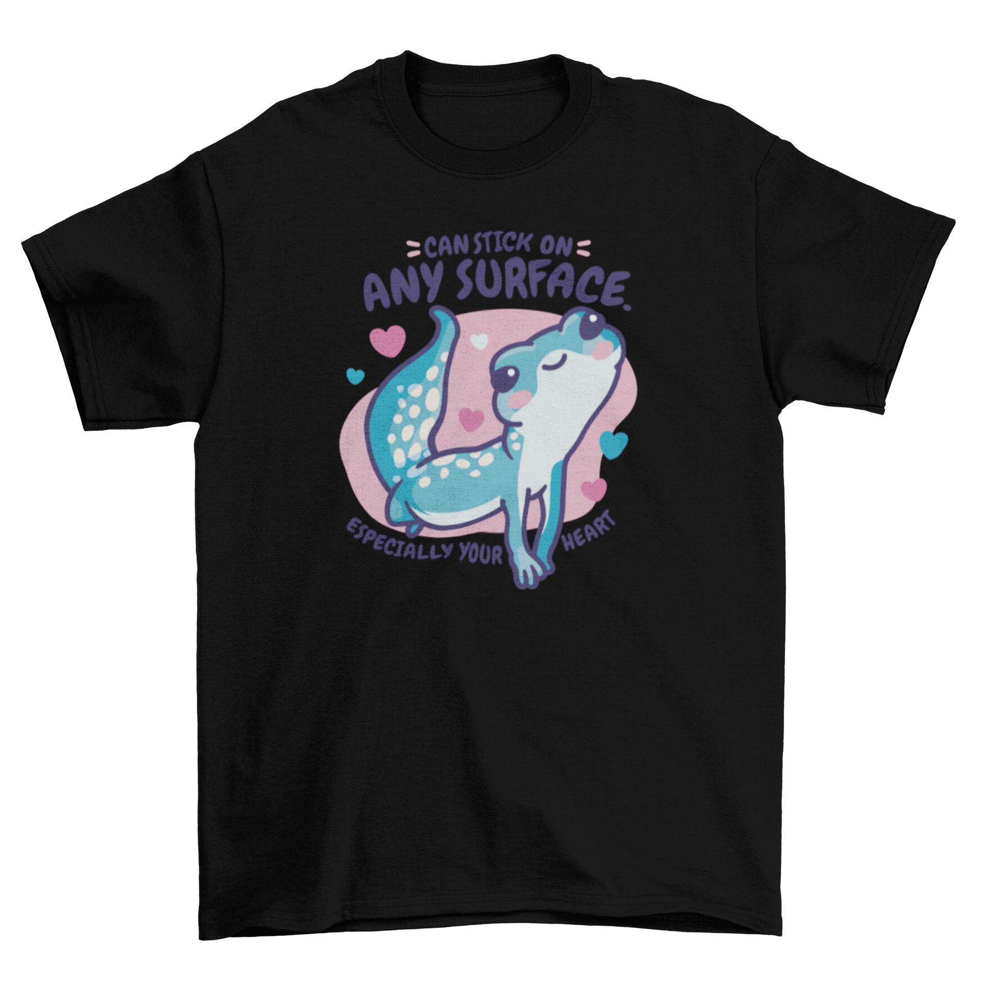 Cute lizard graphic t-shirt with Valentine's Day quote.