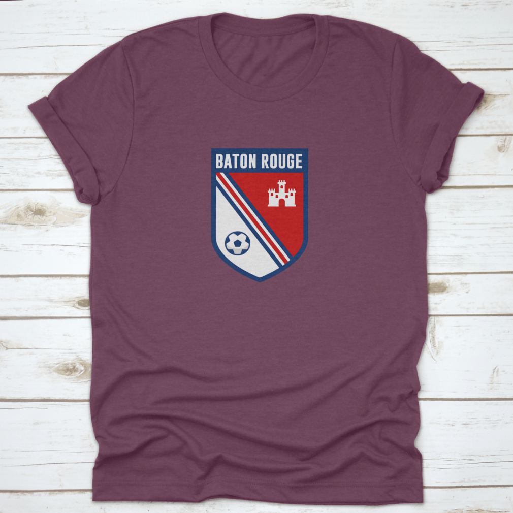 Baton Rouge soccer team logo t-shirt in Sport Grey, showcasing its classic fit and quality fabric.