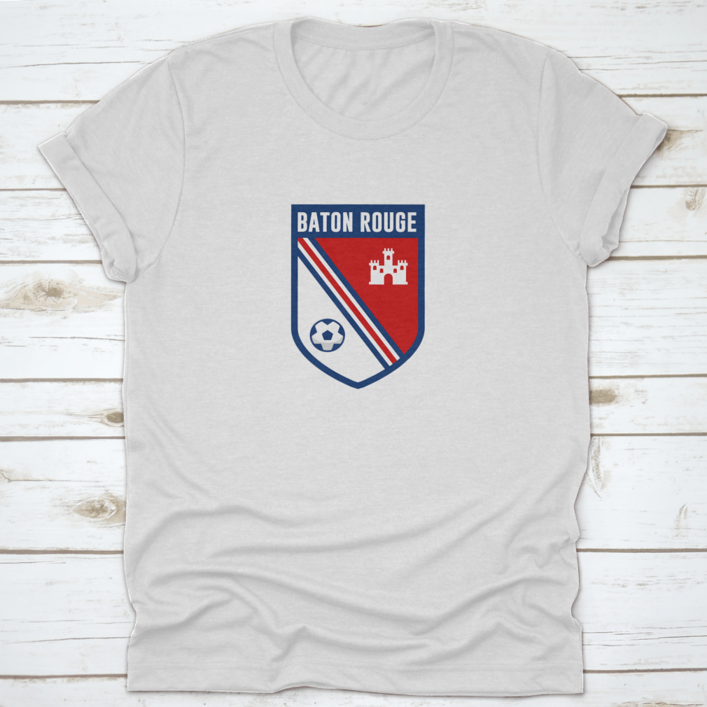 Baton Rouge soccer team logo t-shirt in Sport Grey, showcasing its classic fit and quality fabric.