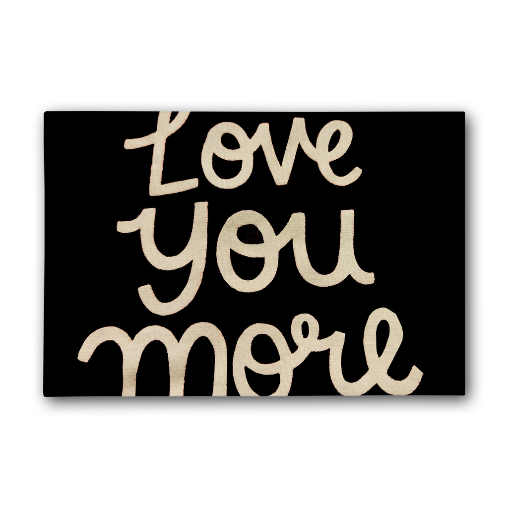 Love You More Premium Stretched Canvas artwork featuring vibrant colors on a satin-matte cotton canvas, framed with pine stretcher bars.