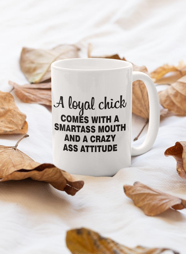 Loyal Chick Mug featuring a glossy finish and sturdy handle, perfect for coffee or tea.