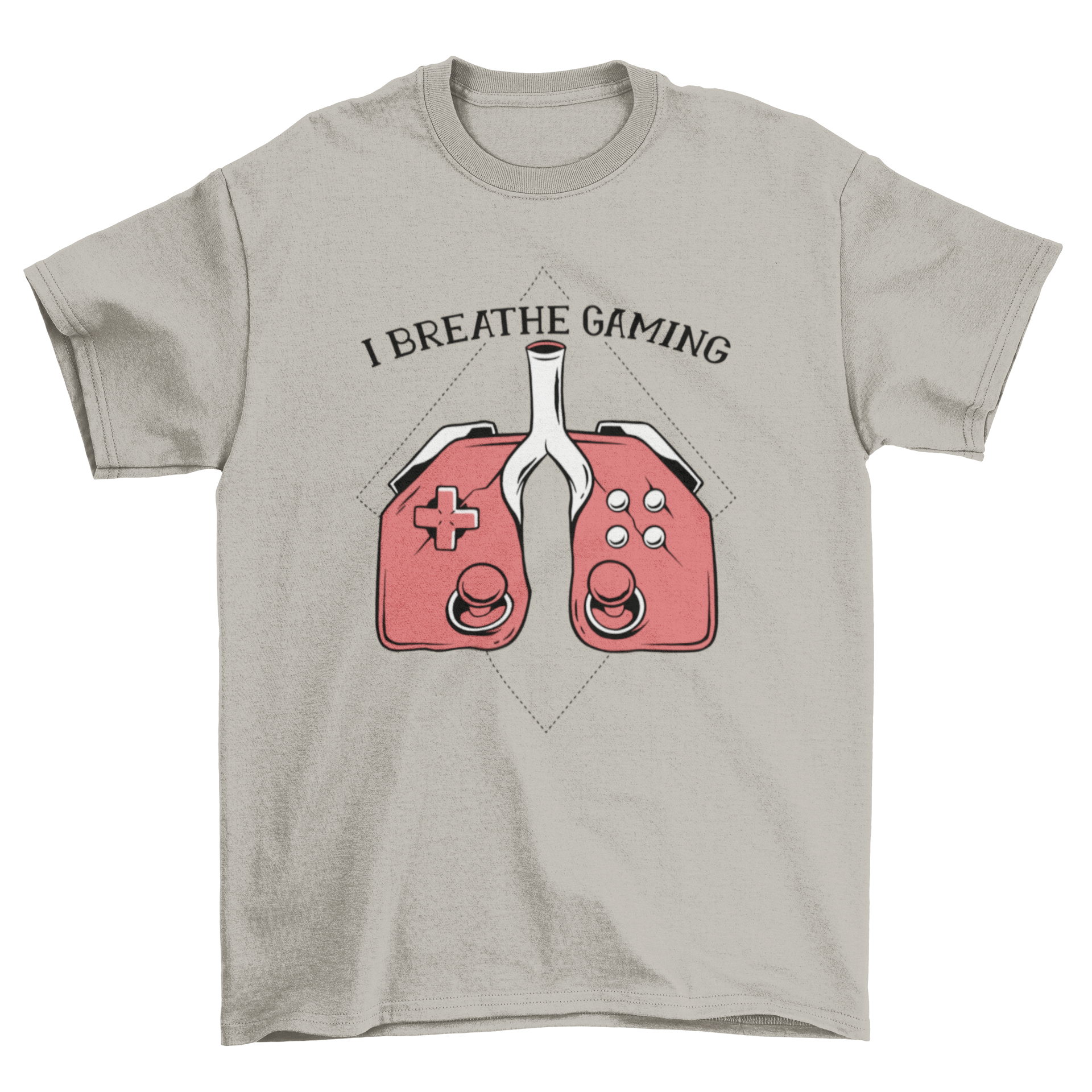 Lung Joystick T-Shirt featuring a joystick design shaped like lungs, showcasing a unique and creative graphic.