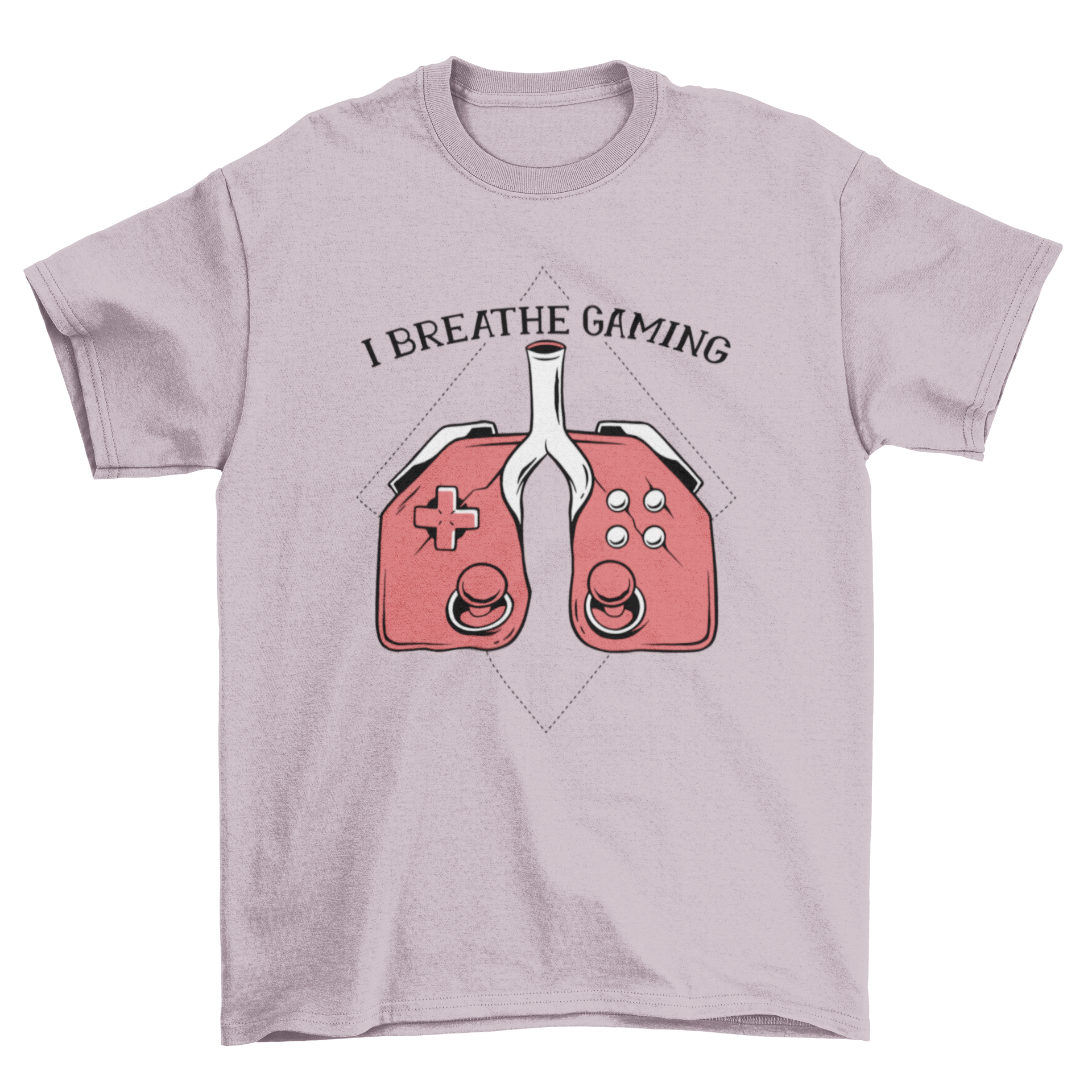 Lung Joystick T-Shirt featuring a joystick design shaped like lungs, showcasing a unique and creative graphic.