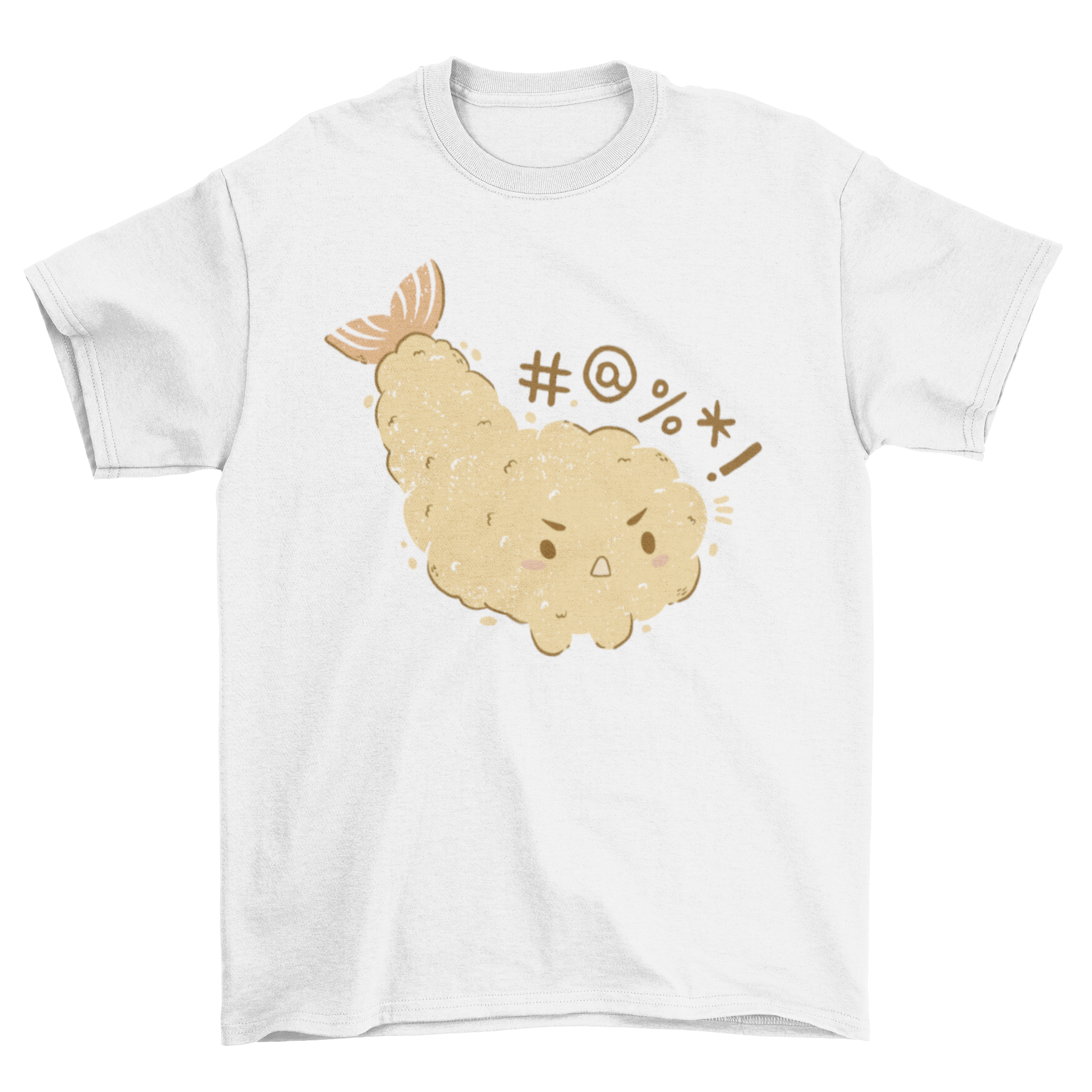 A vibrant t-shirt featuring a mad tempura graphic, showcasing a playful design for food lovers.