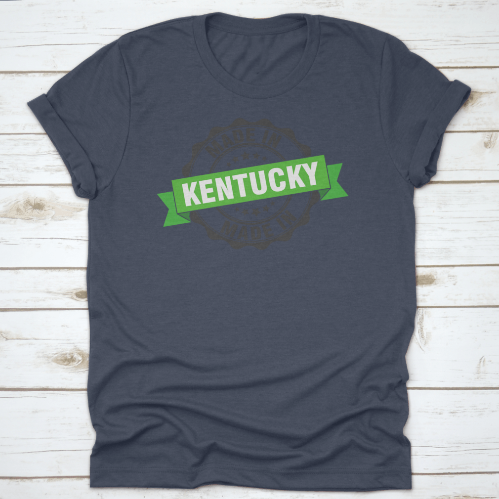 Round logo icon symbol representing Made In Kentucky with a green ribbon design, showcasing pride and heritage.