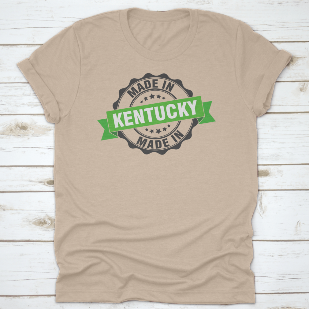 Round logo icon symbol representing Made In Kentucky with a green ribbon design, showcasing pride and heritage.