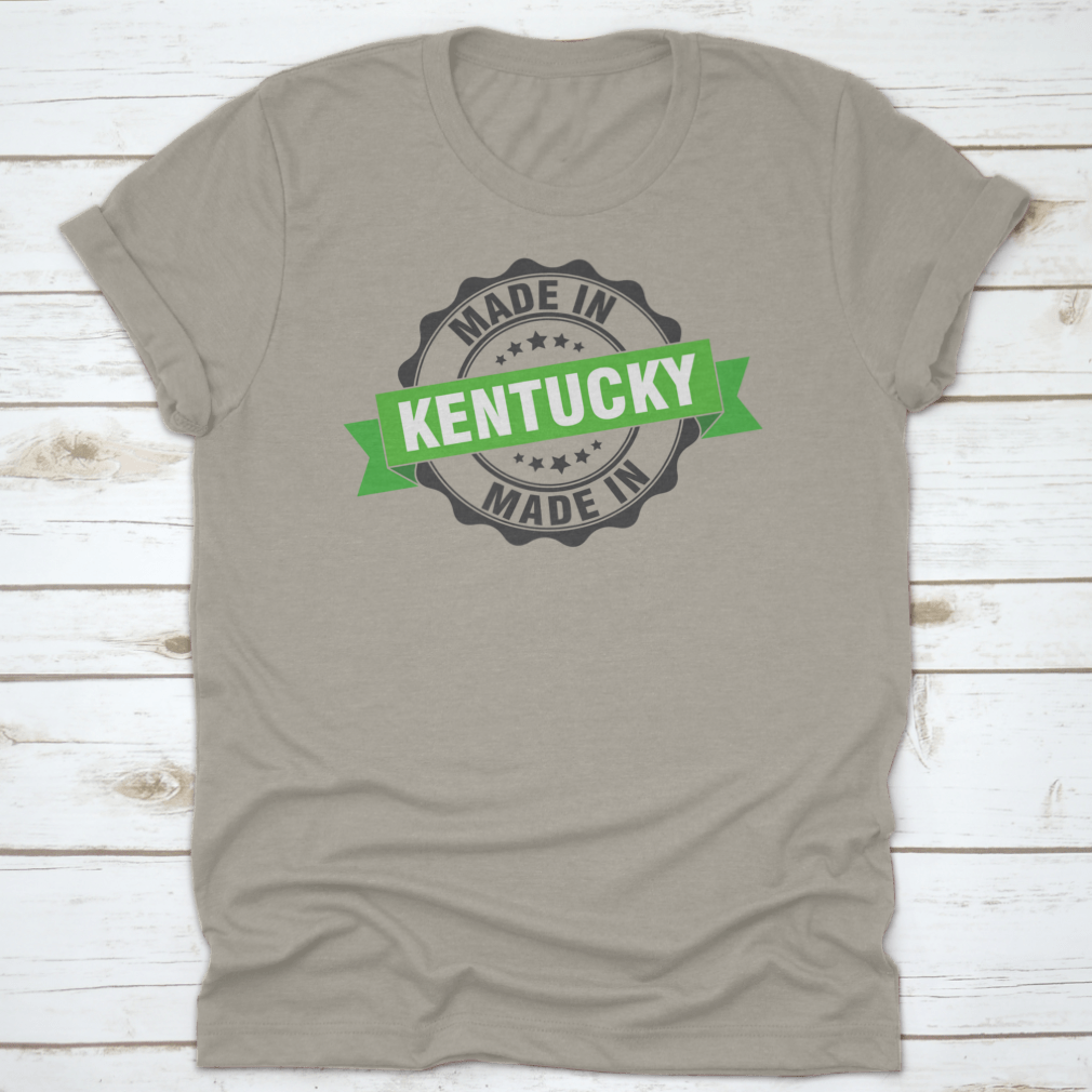 Round logo icon symbol representing Made In Kentucky with a green ribbon design, showcasing pride and heritage.