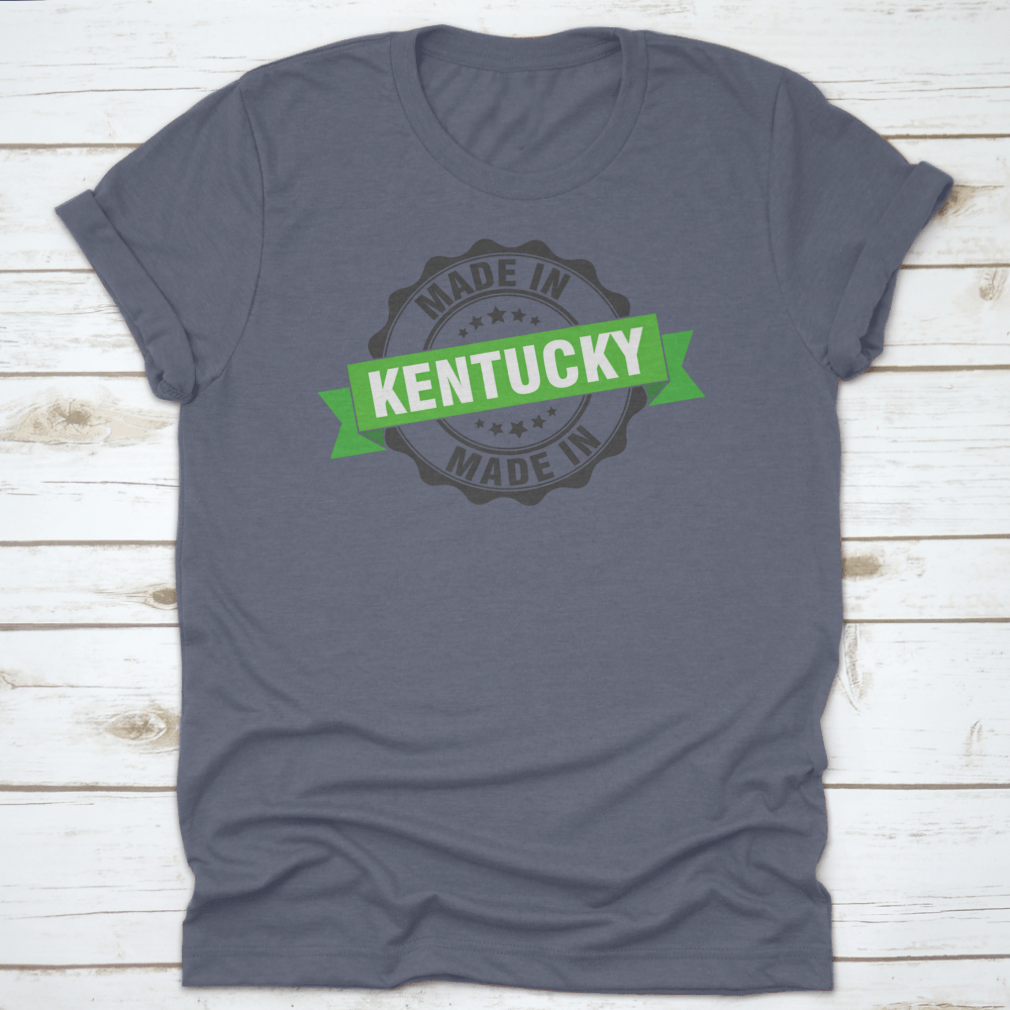 Round logo icon symbol representing Made In Kentucky with a green ribbon design, showcasing pride and heritage.
