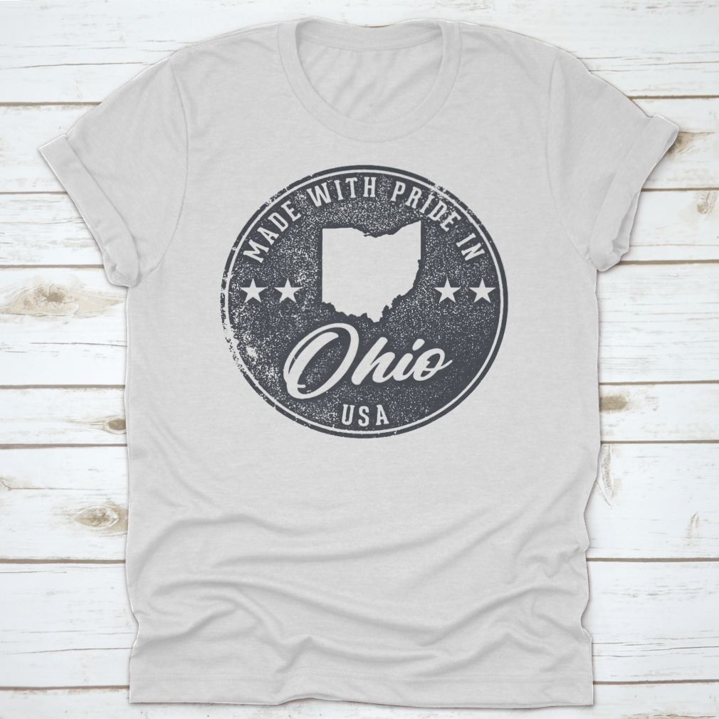 A comfortable Made In Ohio State travel destination shirt featuring a classic fit and high-quality cotton fabric.