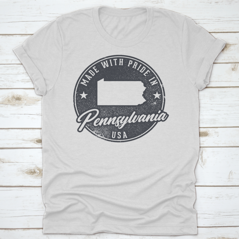 A stylish Made In Pennsylvania T-Shirt featuring a unique vector design, showcasing state pride in a comfortable fit.