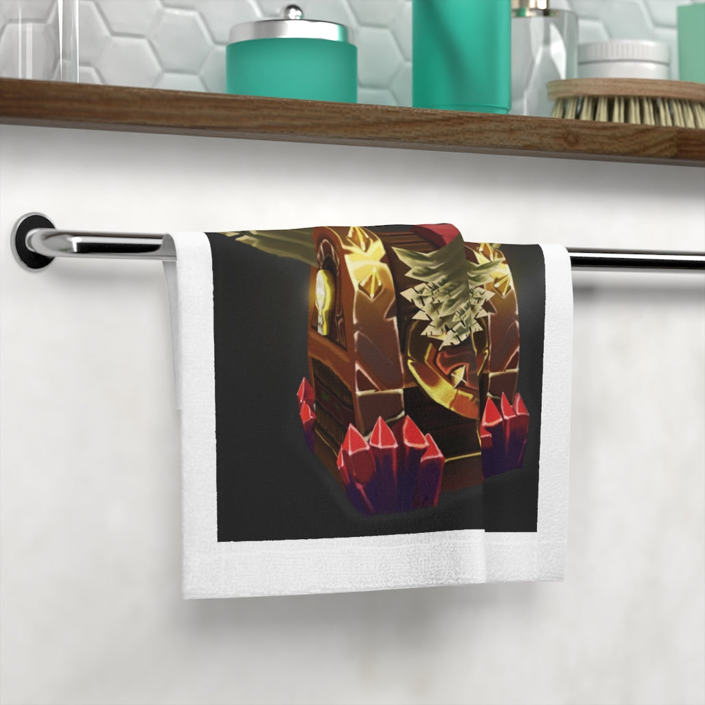 Magic Counter Shield Face Towel featuring a customizable polyester front and soft cotton back, ideal for personal use or gifting.