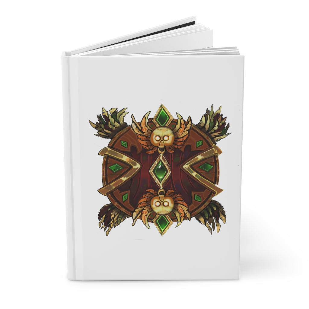 Magic Counter Shield Hardcover Journal with customizable matte cover and lined pages, perfect for personal journaling.