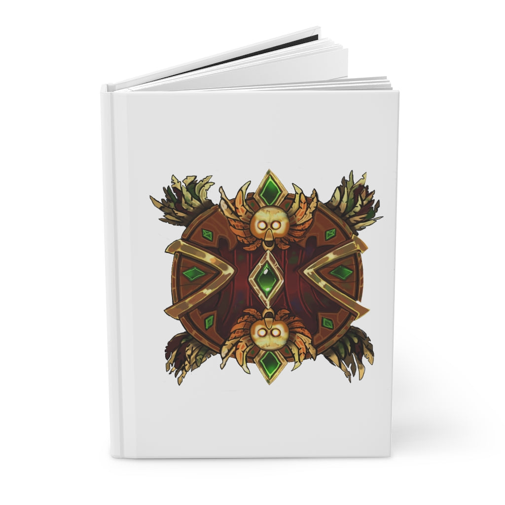 Magic Counter Shield Hardcover Journal with customizable matte cover and lined pages, perfect for personal journaling.