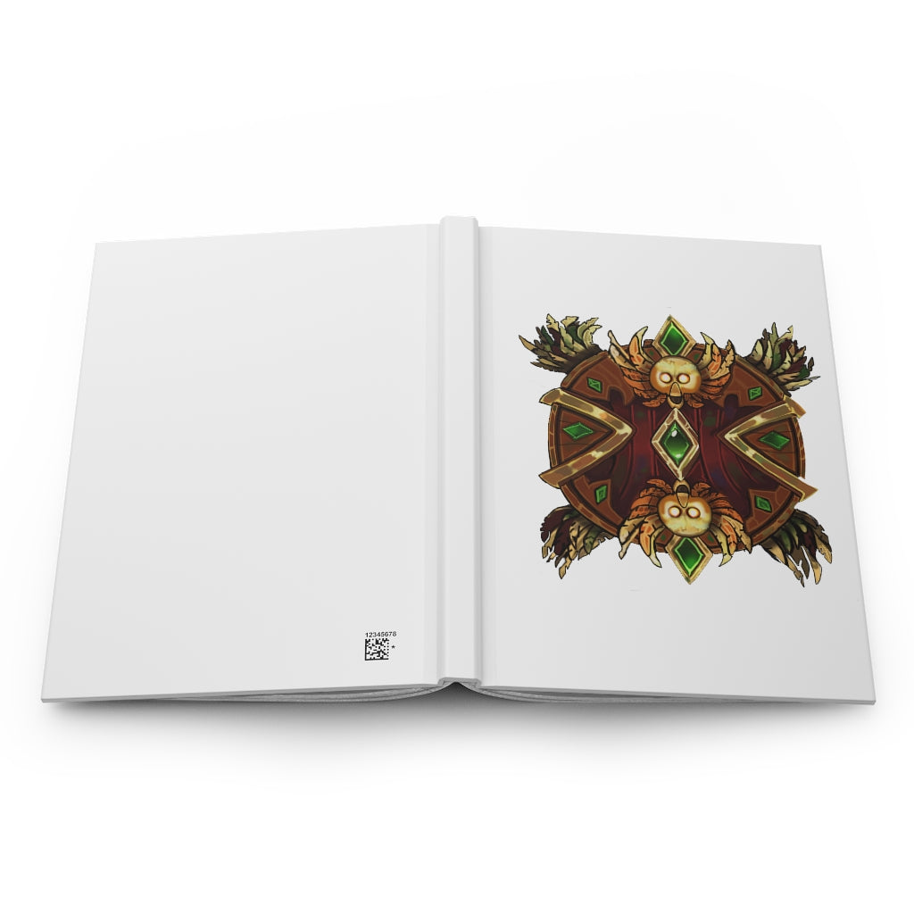 Magic Counter Shield Hardcover Journal with customizable matte cover and lined pages, perfect for personal journaling.