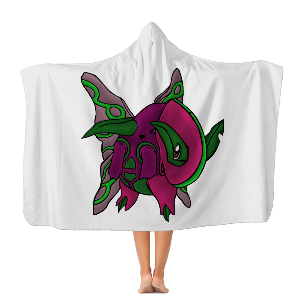 Maigetsu Premium Adult Hooded Blanket in vibrant colors, showcasing its soft fleece material and cozy hood design.