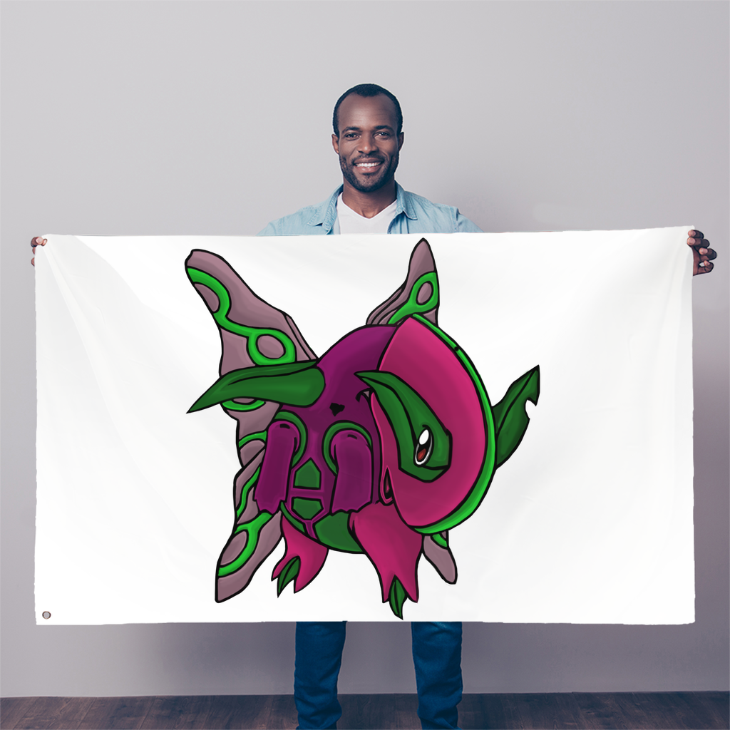 Maigetsu Sublimation Flag measuring 5FT x 3FT, made from durable polyester fabric with vibrant colors and double-stitched edges.