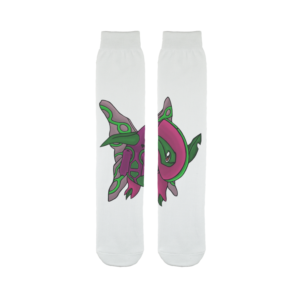 Maigetsu Sublimation Tube Sock featuring vibrant colors and unique designs, made from soft polyester material.