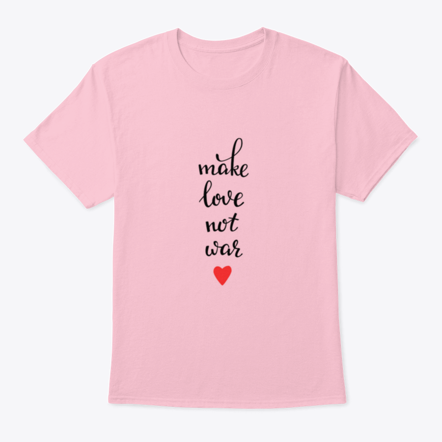 A beautifully designed postcard or poster featuring the calligraphy 'Make Love Not War', showcasing artistic lettering on a soft cotton background.